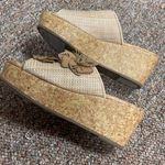 Jaclyn Smith Slip ons open toe tan 3” heels size 8 Photo 3