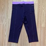 Nike ‎ Pro Dri-Fit Purple Training Capri Tight Leggings Women’s Size Small Active Photo 5