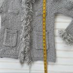 English Rose Shaggy gray sweater Size Small Photo 7