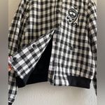 Karl Lagerfeld PARIS Buffalo Check Print Stand Collar Long Sleeve Bomber… Photo 3