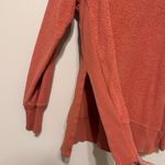Aerie  Chilled Out Crewneck Sweater Size Small Orange Fuzzy Terry Photo 4