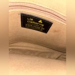Liz Claiborne Vintage Iconic Signature Geometric Logo Purse 2 tone beige. Photo 8