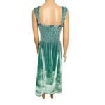 Free People  NWT Camille Velvet Midi Dress size Medium Smocked Sapphire Photo 5