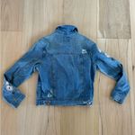 Forever 21  Floral Denim Jean Jacket Embroidered Size Small Photo 2