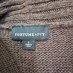 Fortune + Ivy Metallic Button Detail Shawl Collar Sweater Cardigan Brown S Photo 4