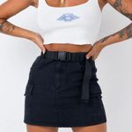 Princess Polly Black Jean Skirt Photo 0