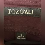 Roz & Ali  wine dress pants with back pockets Photo 1