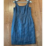 Talbots  100% linen denim look seamed fitted tank dress 8 Photo 1