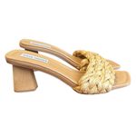 Steve Madden Saged Raffia Braided Block Heel Mule Sandals Size 8-3" Heel Photo 2