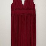 ASOS NWOT Premium Lace insert Pleated Maxi Dress Photo 6