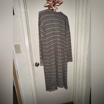 Bobeau  Striped Long Cardigan - Black and White Photo 6