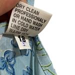 Vintage Y2K Small Blue Floral Print Keyhole Bloomcore Spring Romantic Dinner Photo 11