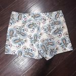 LOFT Paisley Print Shorts Size 6 | White Multicolor | MSRP $60 NWOT Photo 1