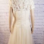 NWT Elegant IZIDRESS Cream Beaded Evening Gown/Bridal/Wedding Dress Photo 13