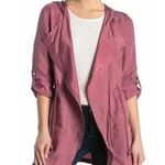 MELLODAY Dusty Rose Tie-Waist Roll-Tab Jacket Photo 0