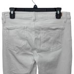 Paige Verdugo Ankle Stretch White Jeans Women's Size 30 Distressed Raw Hem Photo 5