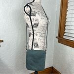 BOHO Denim Faux Suede Fringe Crossbody Bag Blue Photo 3