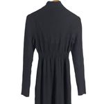 Toccin Black Ribbed Turtleneck Long Sleeve Midi Sweater Dress Size Medium Photo 9