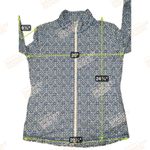 Talbots  Blue and White Full Zip Jacket with Geometric Print Photo 7