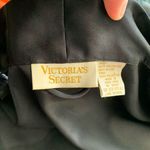 Victoria's Secret Victoria’s Secret gold label black lace silky semi sheer vintage belted O/S robe Photo 2