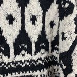 Free People  Sz M Poncho Sweater Rosie Lee Cowl Neck Chunky Knit Oversized Aztec Photo 4