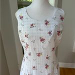 Vintage 90s Paris Sport Club White Floral Lace Back Fit and Flare Dress Large Photo 5