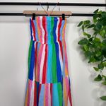 Loft Beach Petite Halter Maxi Swimsuit Coverup Pocket Dress Rainbow size XXSP Photo 3