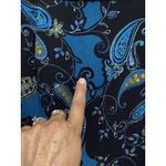 Hillard & Hanson Hilliard & Hanson Navy/Black/Gold Paisley Chiffon Maxi Skirt Size M Elastic Zip Photo 1