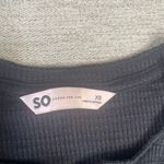 SO  XS Button Up Waffle‎ Knit Tank Top Sleeveless NWOT Extra Small Photo 1