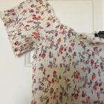 American Eagle  AE Pink & Purple Floral Ruched Crop Top Photo 1