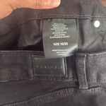 Tahari  Black Denim Pants Women’s Jeans Raw Hem Mid-rise Slim Straight 16/33 Photo 6