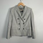 J.Crew Double-Breasted Blazer in Super 120s Wool grey size 8 Photo 1