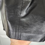 Vintage Laundry By Shelli Segal Leather Wool Pencil Skirt Black Herringbone 6 Photo 13