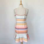 Bar III Pastel Striped Faux Wrap Sleeveless Dress Photo 3