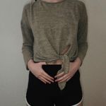 dark olive green long sleeve top Photo 0