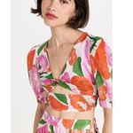 Banjanan Floral Aurora Top in Euphoric Bloom Vivid Large Womens Blouse Orange Photo 0