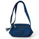 Kipling  Sabian Mini Crossbody Bag Blue Bleu 2 Nylon Adjustable Strap Purse Photo 0