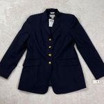 Talbots Vintage Y2K Suit Jacket Womens 4 Blue Interview Work Career Professional Photo 4