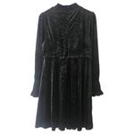 Baltic Born  Tina Velvet Short Dress Black XL New‎ with Tag Long Sleeve Photo 5