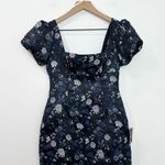Lulu’s Dramatic Beauty Black Floral Jacquard Puff Sleeve Mini Dress NWT Size XS Photo 0