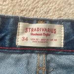 Stradivarius Womens New  Handmade Craft Straight Slim Jeans Photo 2