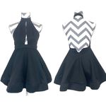 Luxxel NWT - PromGirl Black Halter Skater Dress - Size S Photo 1