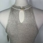 Joie NEW  Beige Linen Blend Cam Knit Halter Neck Lightweight Tank Top Womens L Photo 6