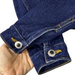 Carolina Blues Denim Jean Jacket Size S Blue Dark Wash Classic Western Y2K Ranch Photo 4