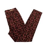 Soft Surroundings Ultimate High Rise Leopard Skinny Ankle Jeans Red Size 6 NEW Photo 6