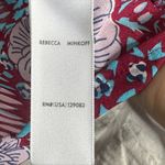 Rebecca Minkoff  Floral Smocked Peasant Blouse Tassel Tie Top Cropped Medium Boho Photo 5