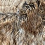 Poof Faux Fur Vest Brown Photo 3