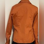 Farinaz Taghavi Ultra Dusty Orange Dressy Button Down Shirt Italian Fabric Sz 14 Photo 6
