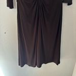 La Femme 30069 A-Line Knee-Length Black Ruched V Neck Dress Size 14 Party Event Photo 9