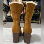 Saks 5th Avenue Saks Fifth Avenue Brown Suede Heeled Boots with Cozy Lining Photo 7
